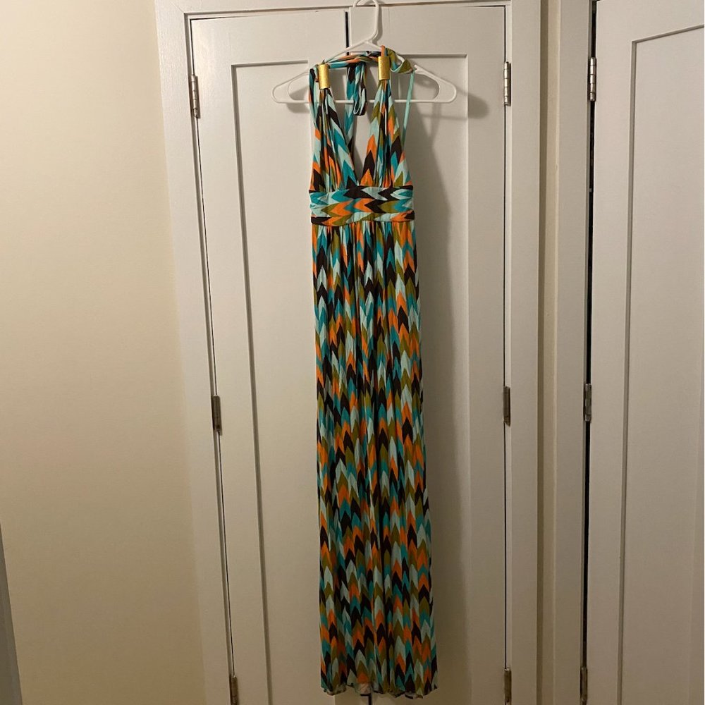 Milly Halter Maxi Dress S
